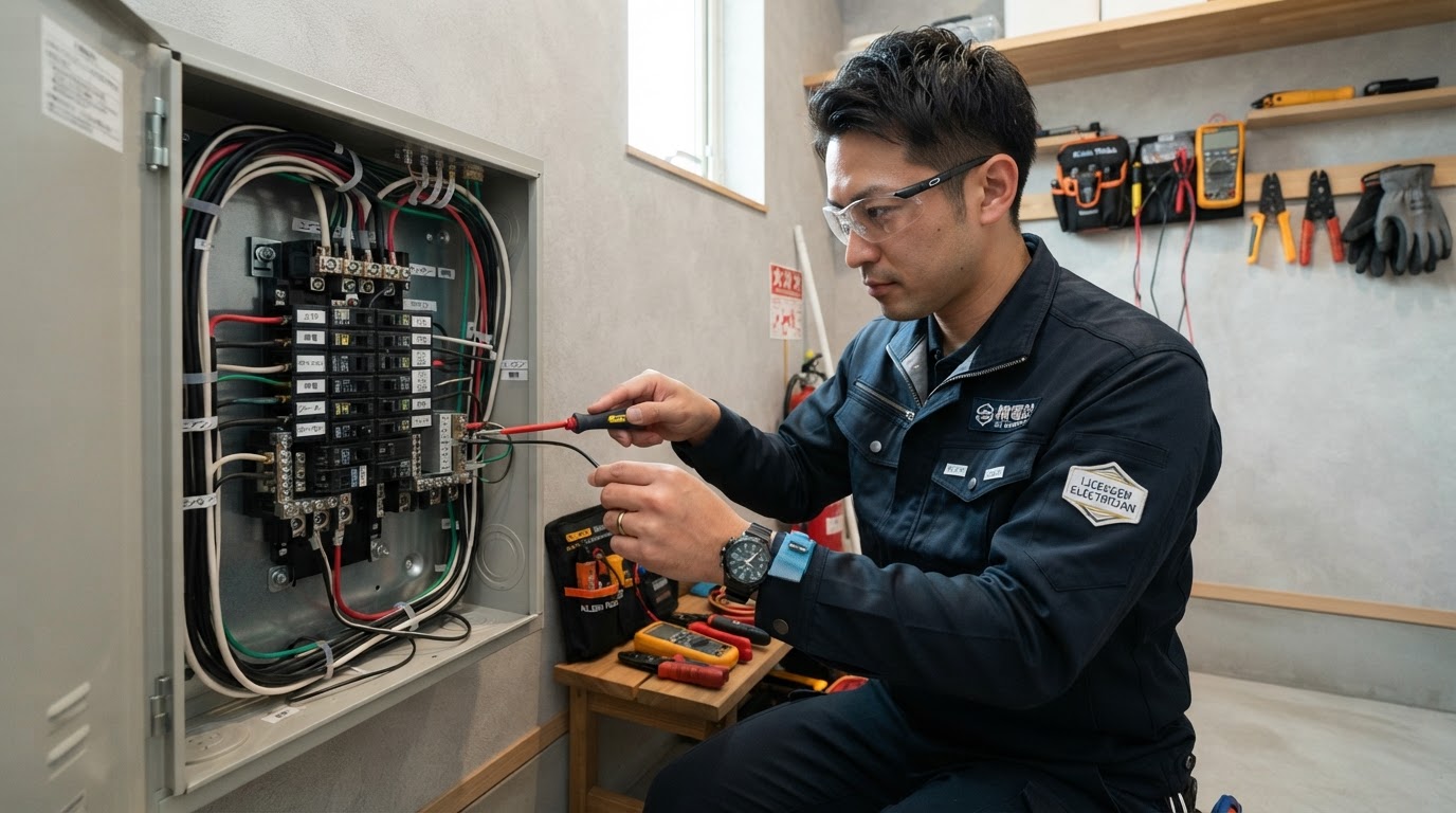 電気工事の現場